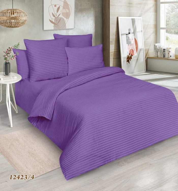 Stripe poplin bed linen Lilac Trade 1,5 spn