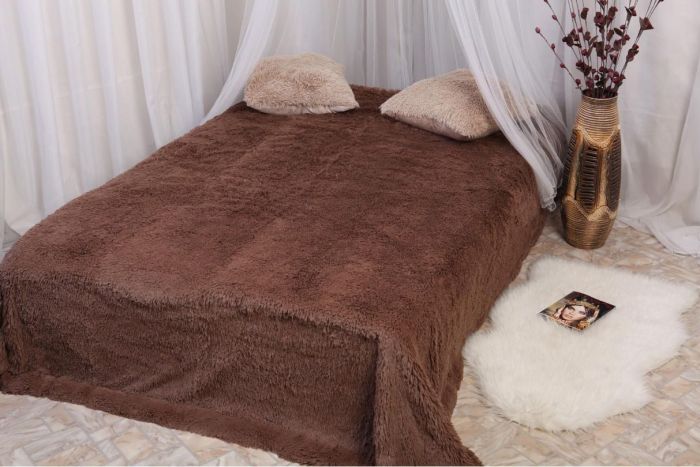 Wholesale faux fur blankets Black Chocolate