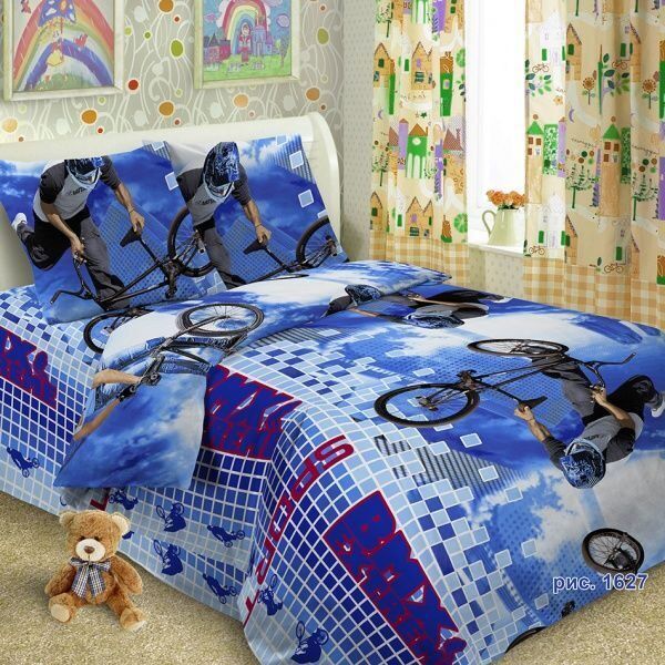 Bedding wholesale 1,5 sp poplin children's patterns 1627