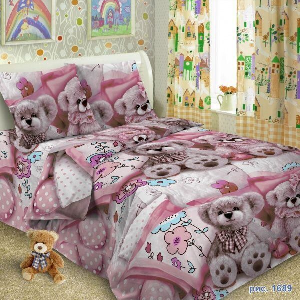 Bedding wholesale 1.5 sp poplin children's patterns 1689