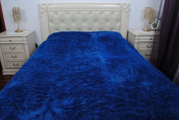 Wholesale faux fur blankets Blue