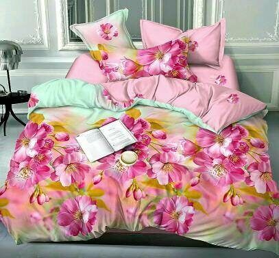 Satin bedding with zipper 4010 (1,5 bedroom)