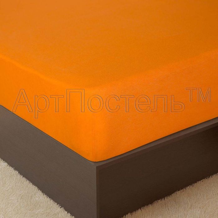 Terry sheet with elastic band Orange