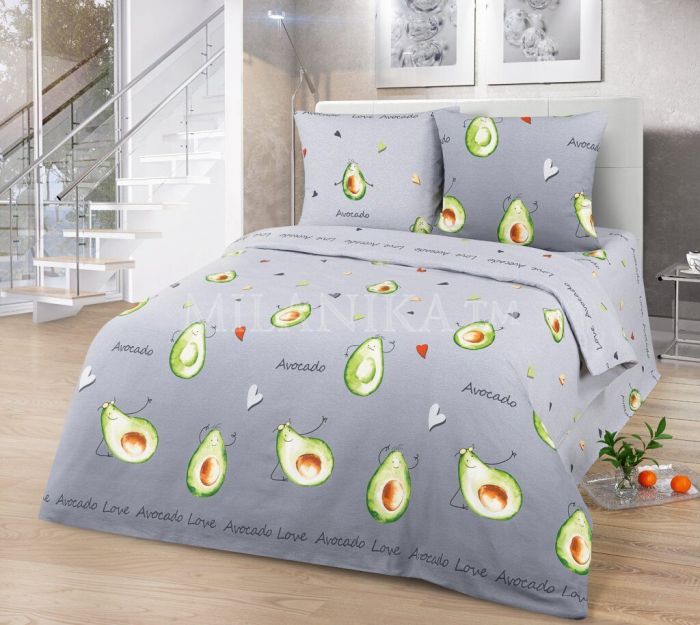 Bed Linen calico Avocado MIL