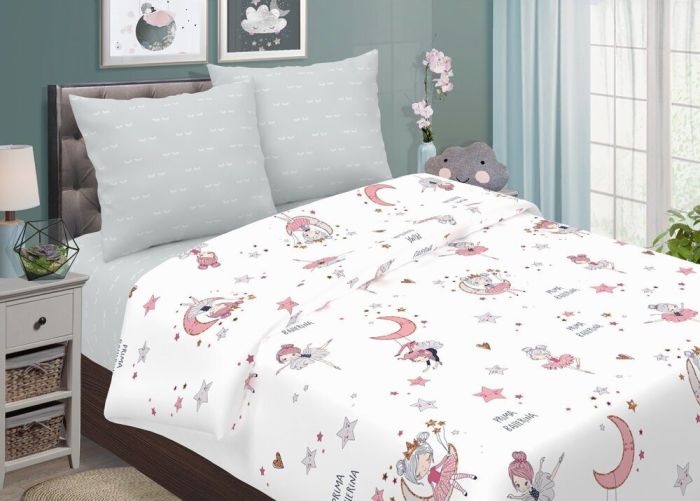 Bedding poplin 1.5sp Children's drawings Ballerinas TT