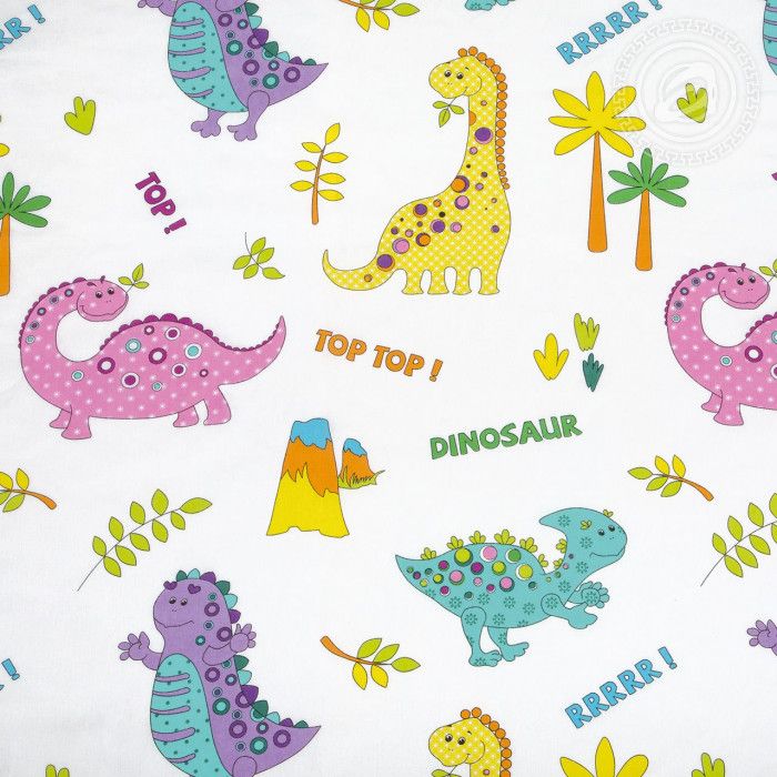 120gm calico - Dinopark | children's size bedding