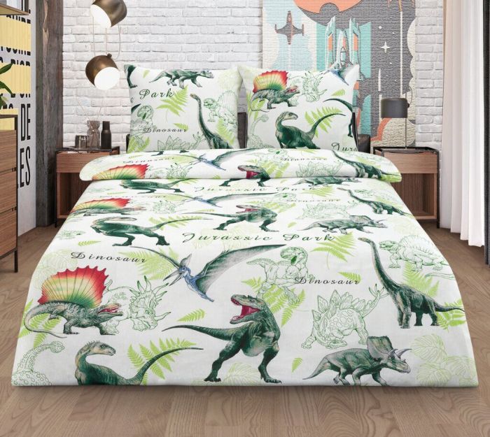 Bedding calico 1.5sp Children's Patterns Dinosaurs Mil