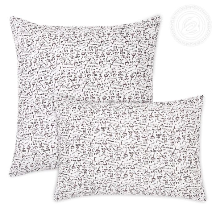 Espresso light colored knitted pillowcases