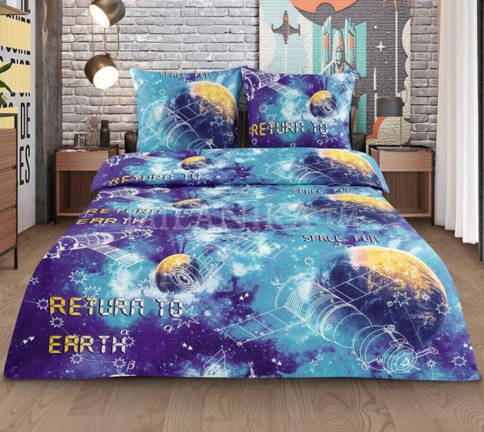 Bedding calico 1.5sp Children's drawings Galaxy Mil