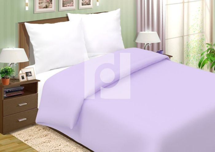 Mountain lavender poplin bed linen (white sheet) 1.5 sp