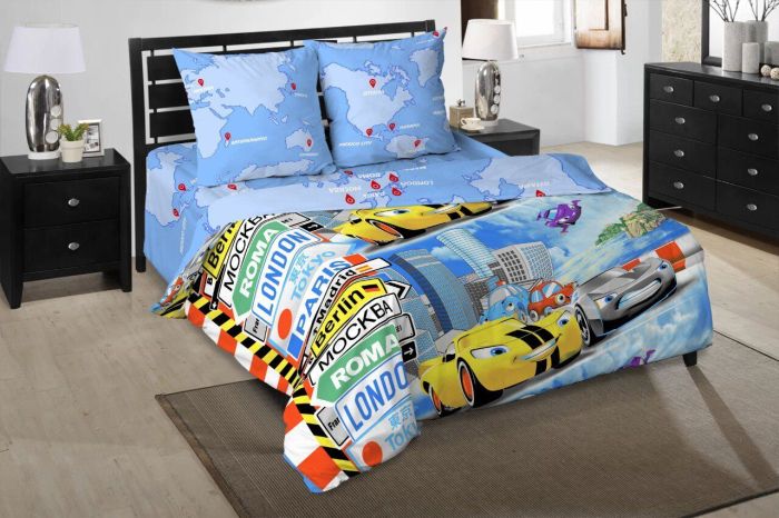 Bed Linen 1.5sp poplin Supercar