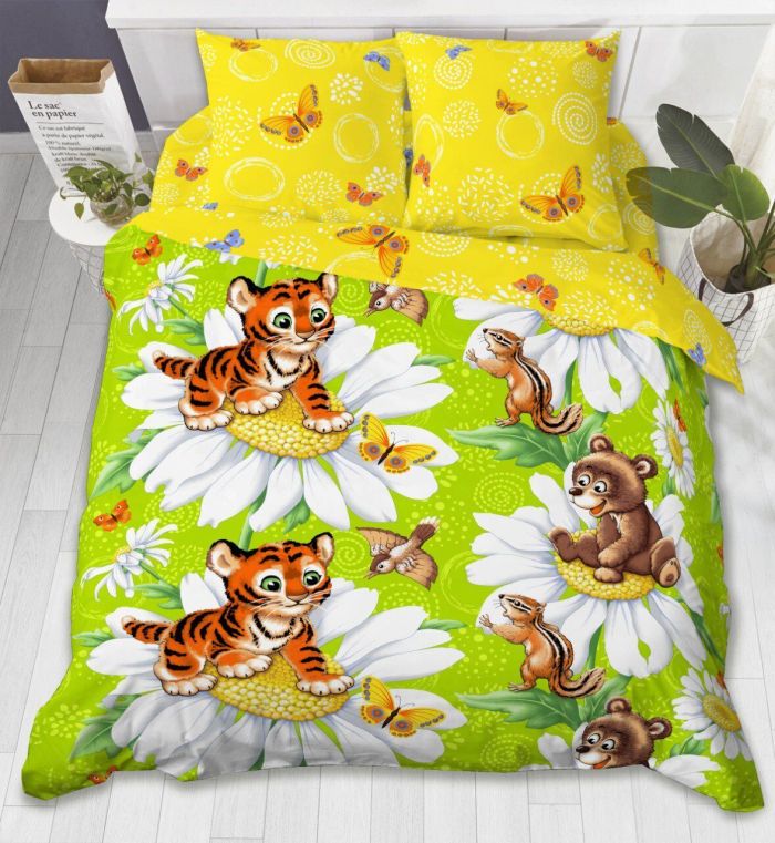 Bedding calico 1.5sp Children's drawings Orange Summer