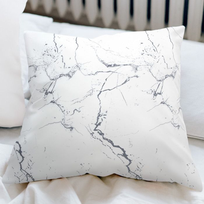 Zippered Poplin Pillowcase - White Marble | Pillowcases