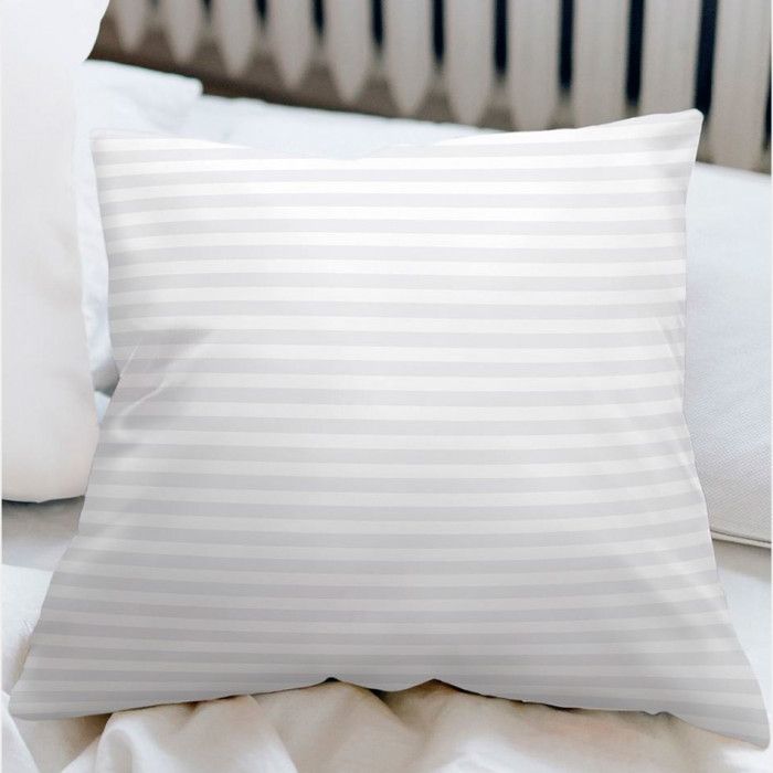 Zippered Poplin Pillowcase - White Stripe | Pillowcases