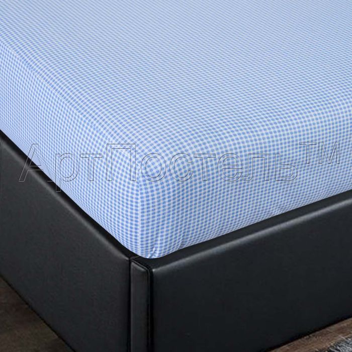 Blue Cage knitted sheet with elastic band