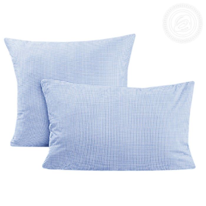 Cage (blue) knitted pillowcases