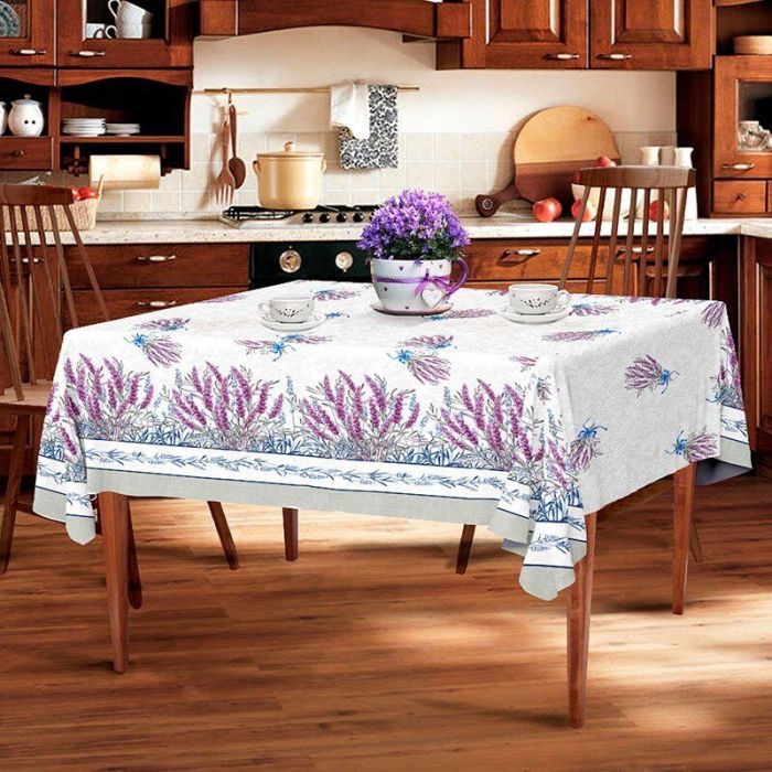 Lavender corduroy tablecloth