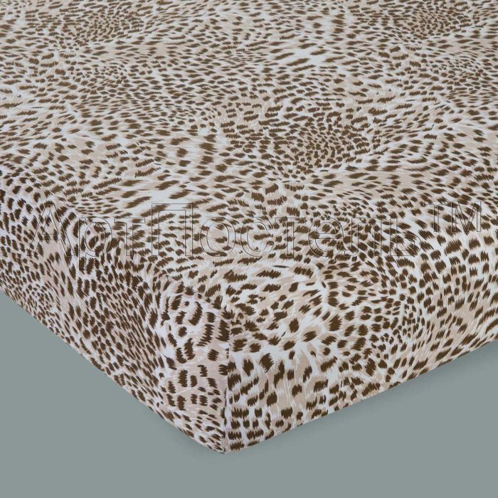 Leopard knitted sheet with elastic band