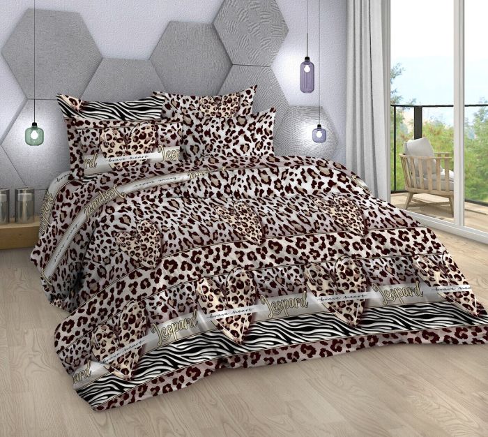 Linen calico bedding Leopard MIL