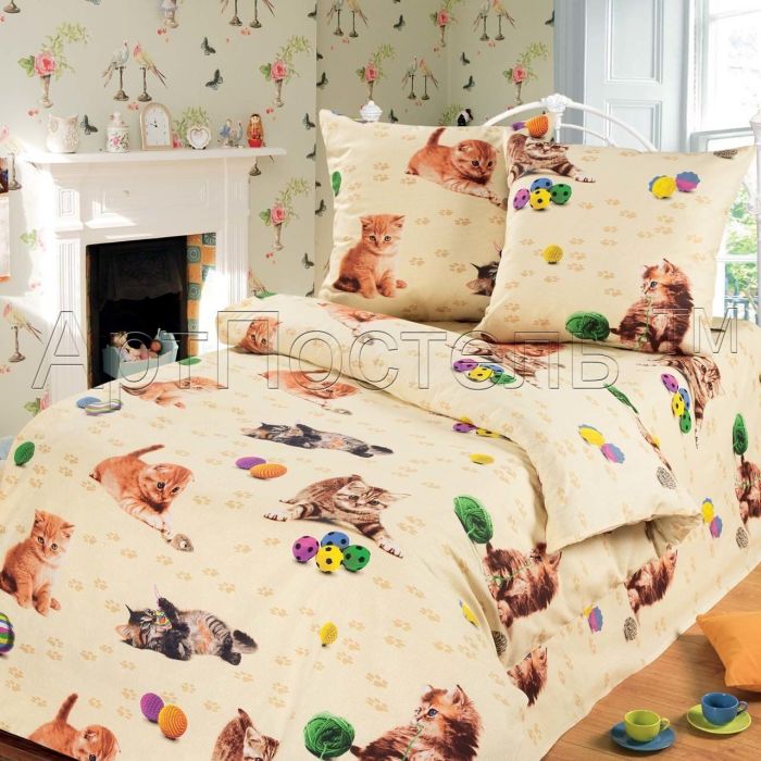 Bedding wholesale calico 1.5sp Children's drawings Moustache striped