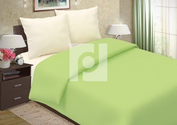 Bed linen poplin Mojito (sheet champagne) 1,5 sp