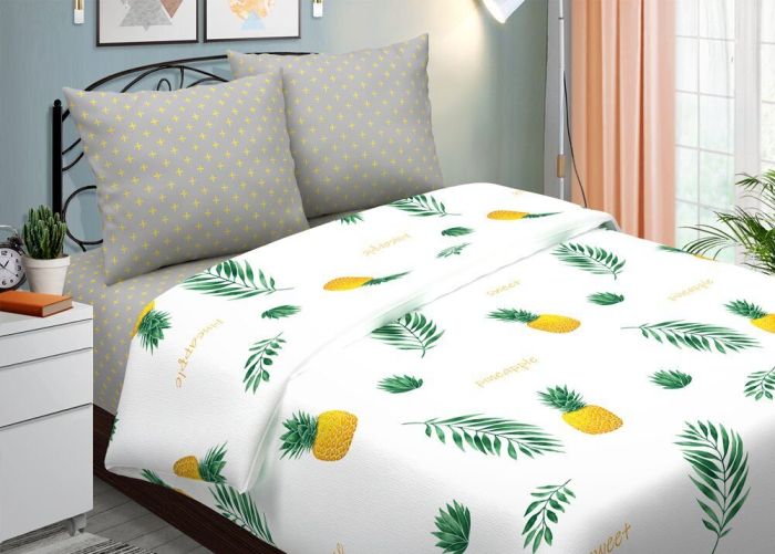 Poplin bed linen Pina Colada 1.5 sp