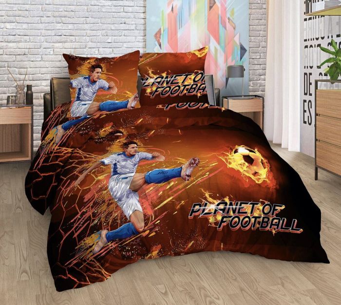 Bedding calico 1.5sp Children's drawings Planet Sports Mil