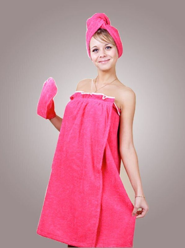 Set Sauna - terry towel + chalma and mittens.Women's