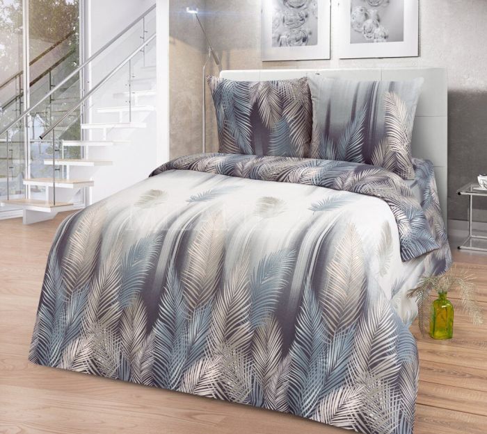 Linen calico bedding Smokey MIL