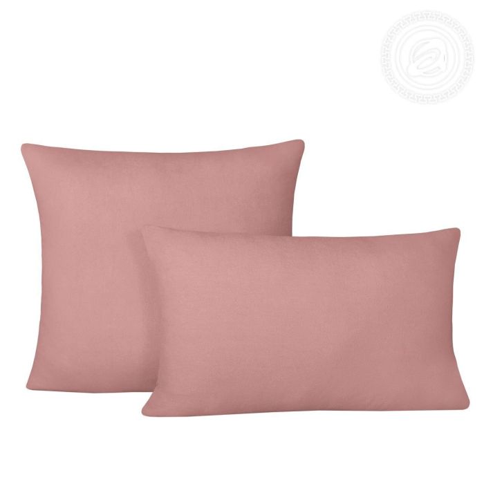 Terracotta knitted pillowcases