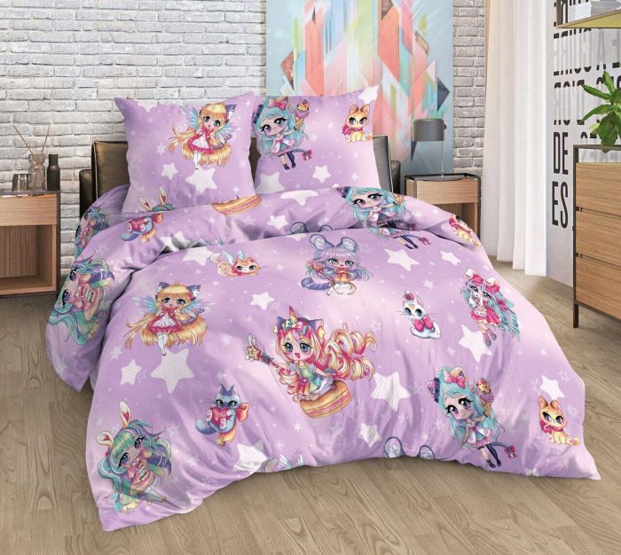 Bedding calico 1.5sp Children's drawings Tihiro Mil