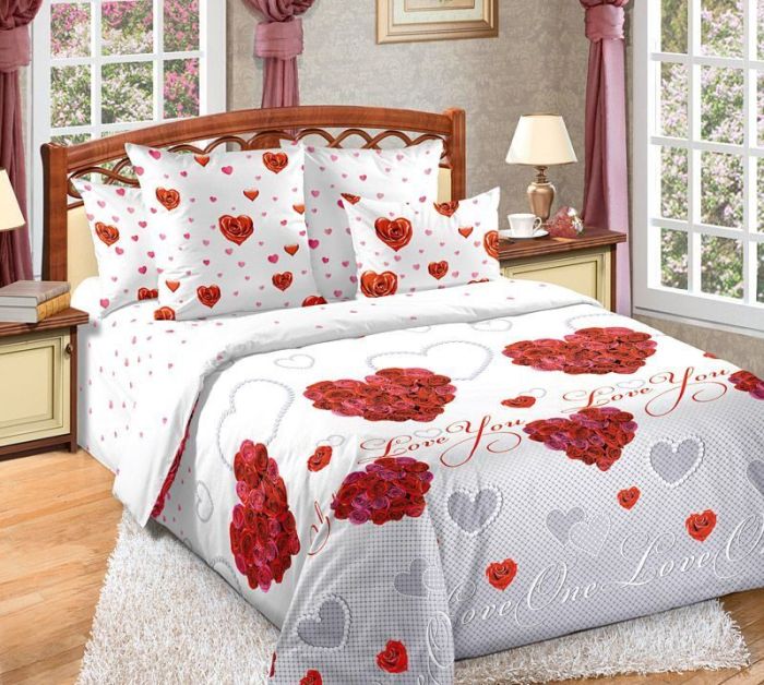 Bedding percale Eternal Love 1.5sp